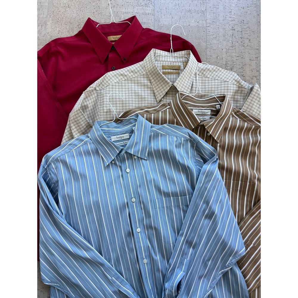 Turnbury Button Down Shirt Bundle Mens XL Multicolor Excellent Cotton 4 Pack